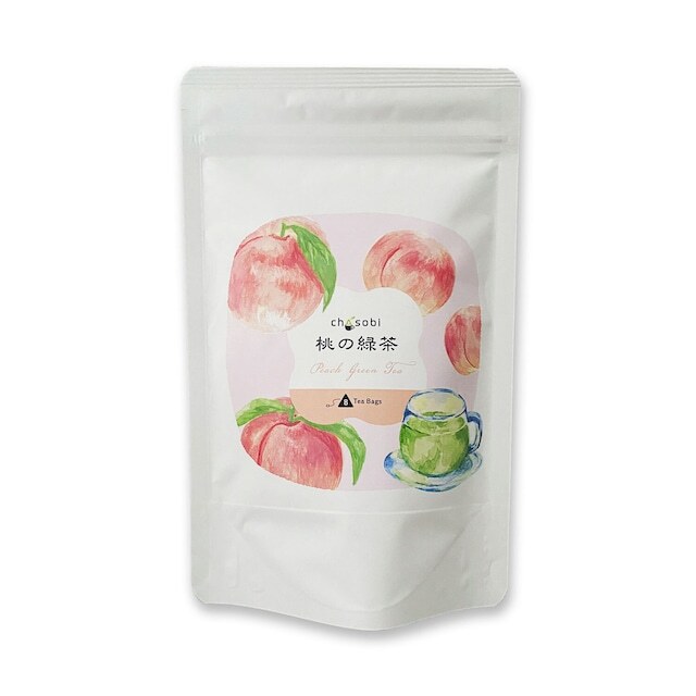［ chAsobi ］桃の緑茶　3g×8袋